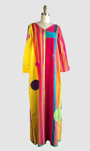 JOSEFA 70s Embroidered Mexican Kaftan • Small