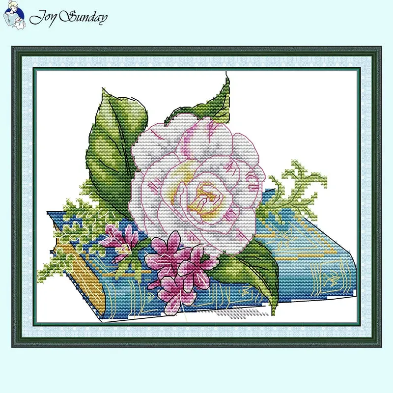 Joy Sunday Book and Roses Cross Stitch Kit