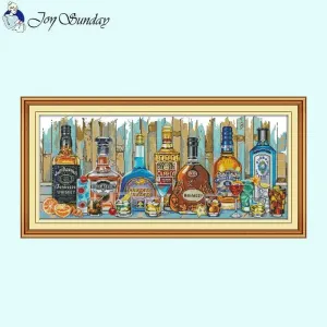 Joy Sunday Cross Stitch Kits Wine Bottle Pattern