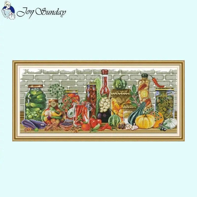 Joy Sunday Cross Stitch Kits Wine Bottle Pattern