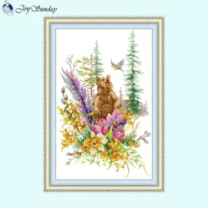 Joy Sunday Forest Elf Cross Stitch