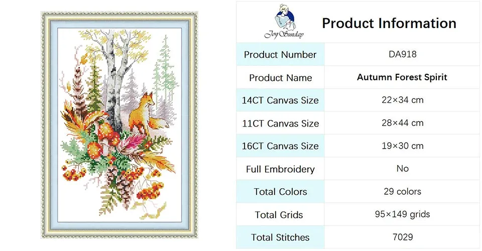 Joy Sunday Forest Elf Cross Stitch