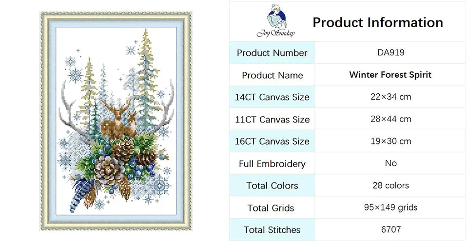 Joy Sunday Forest Elf Cross Stitch