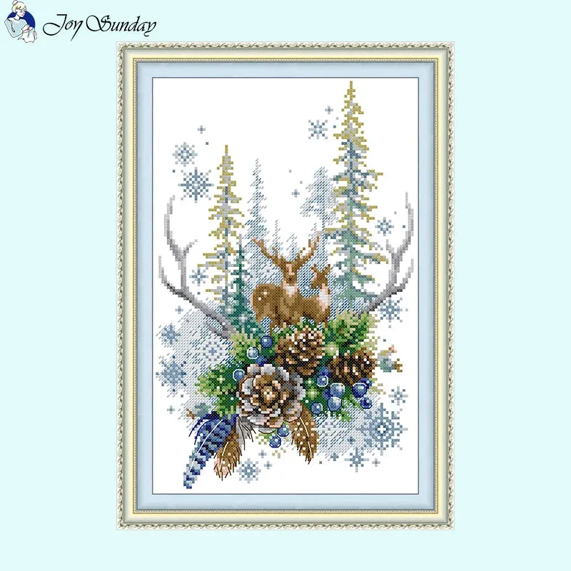 Joy Sunday Forest Elf Cross Stitch