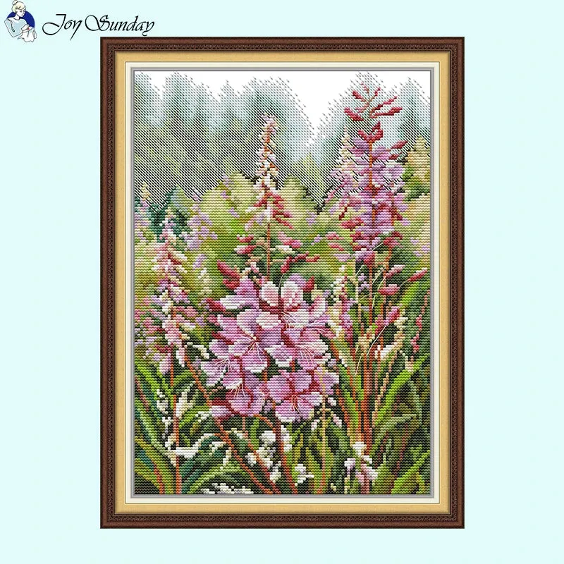 Joy Sunday Wildflower Cross Stitch Kit DIY - Floral Patterns