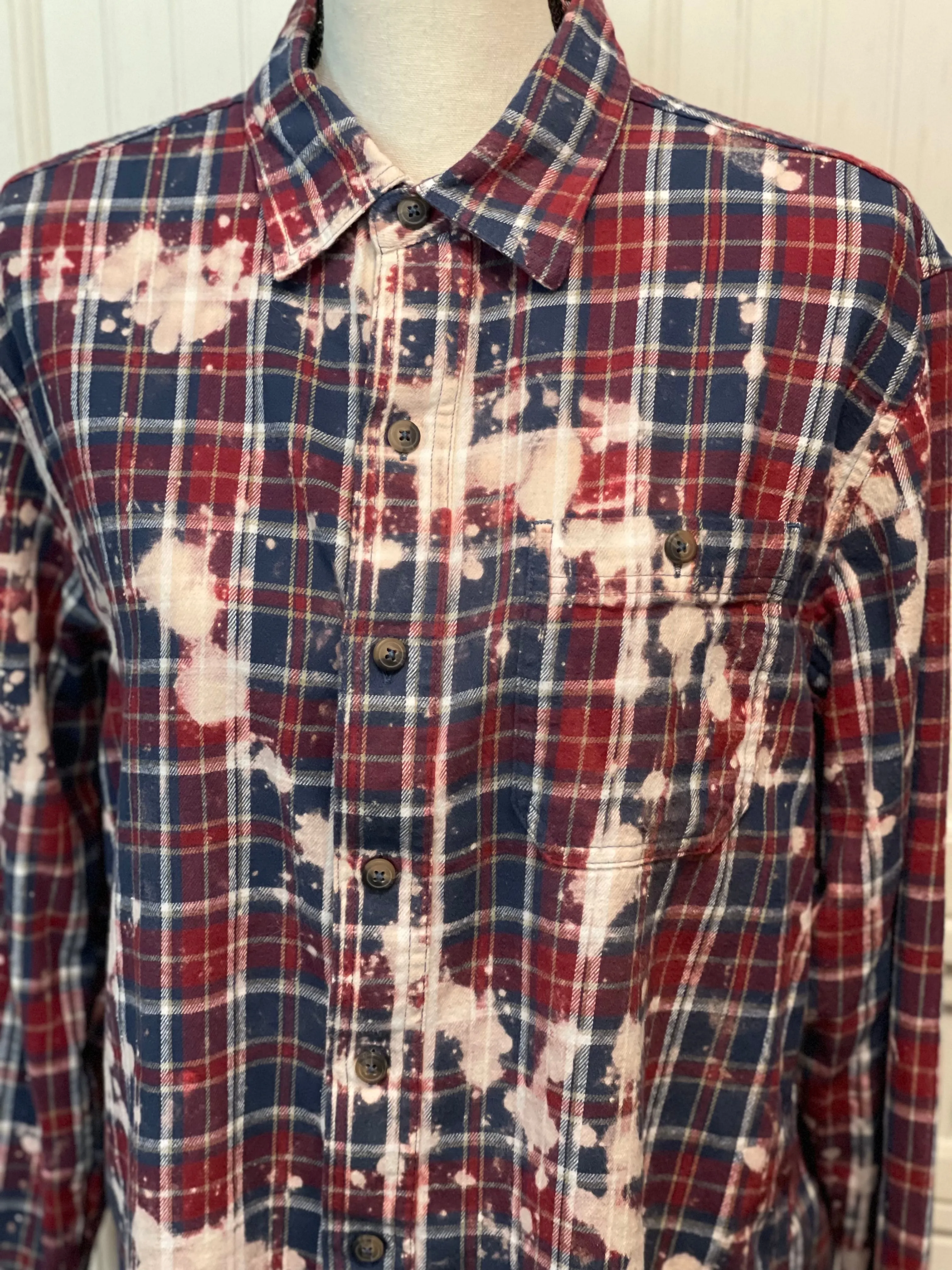 Julie Distressed Flannel ~ Unisex Size Medium