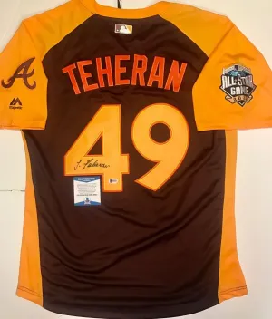 Julio Teheran Signed Autographed Atlanta Braves 2016 All-Star Game Baseball Jersey (Beckett COA)