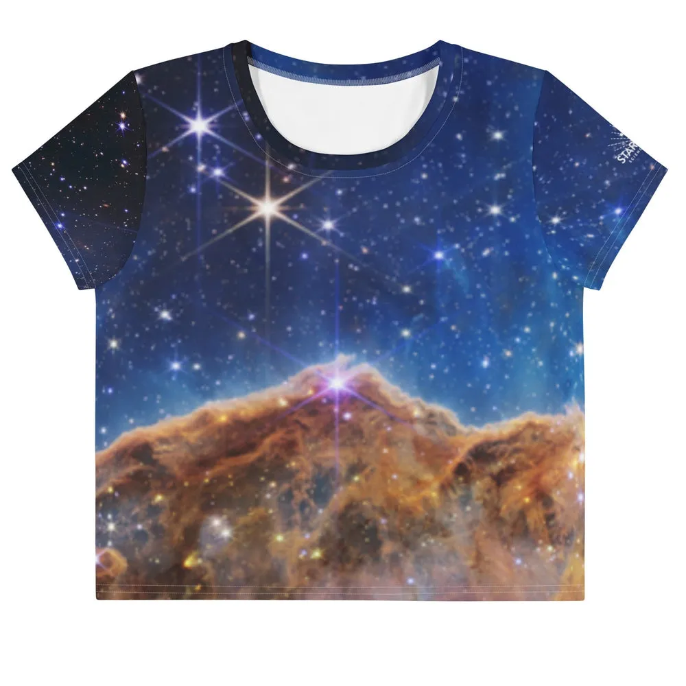 JWST Cosmic Cliffs Carina Nebula Cropped T-Shirt