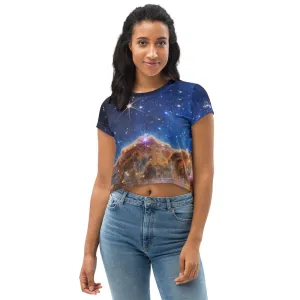 JWST Cosmic Cliffs Carina Nebula Cropped T-Shirt