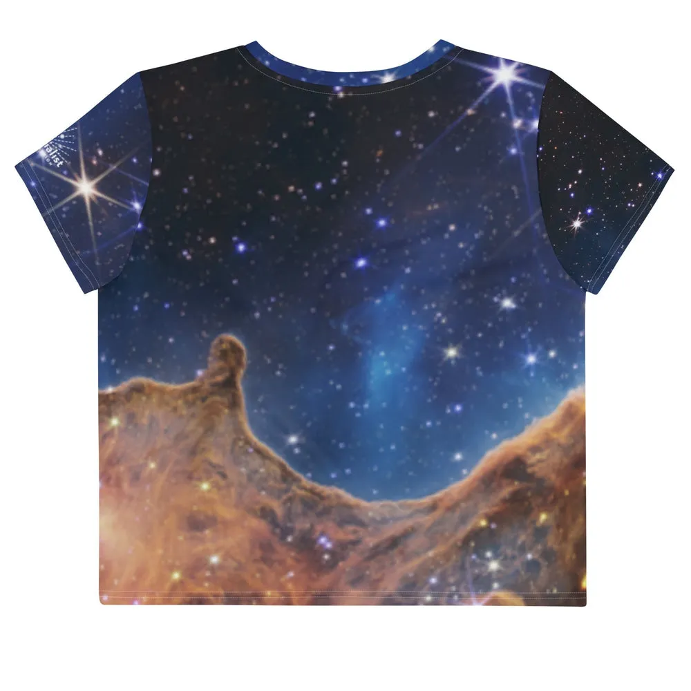 JWST Cosmic Cliffs Carina Nebula Cropped T-Shirt