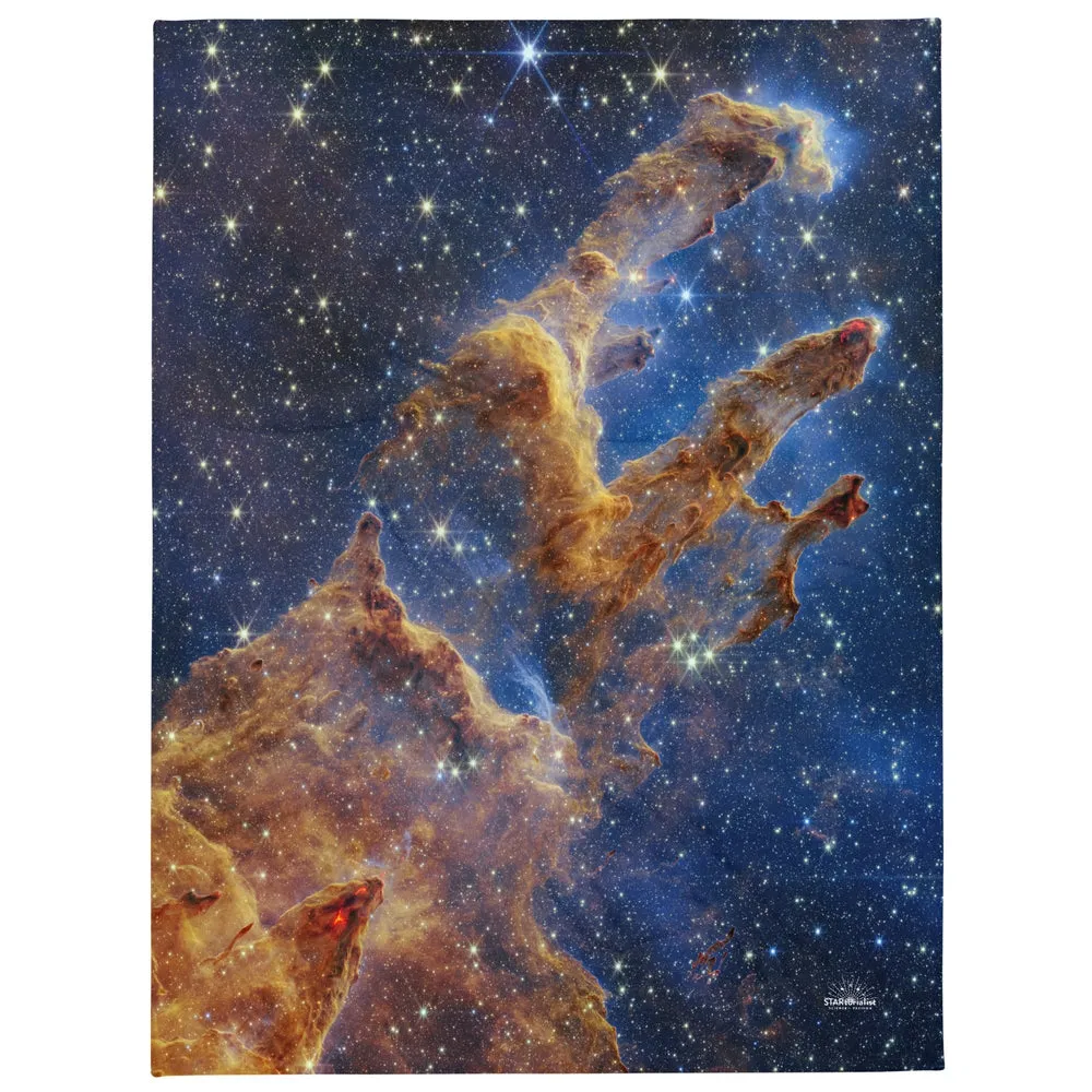 JWST Pillars of Creation Throw Blanket
