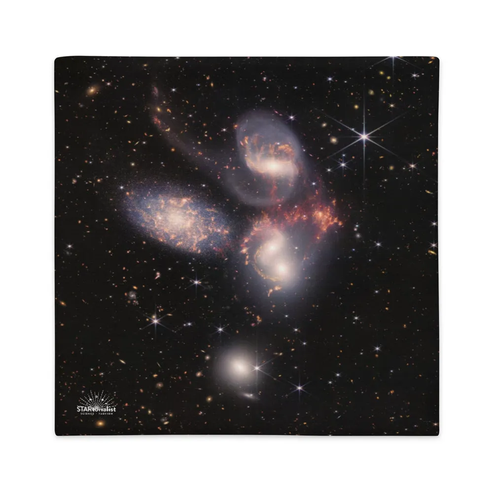 JWST Stephan's Quintet Galaxy Cluster Pillow Case