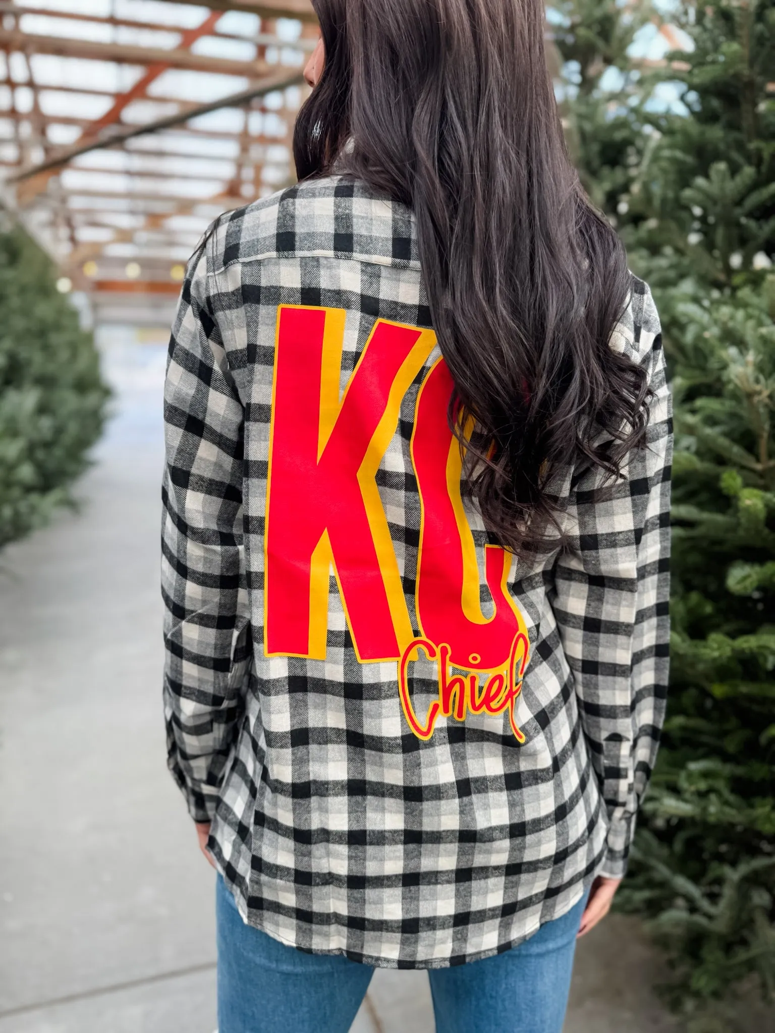 KC Flannel - Grey & White Plaid
