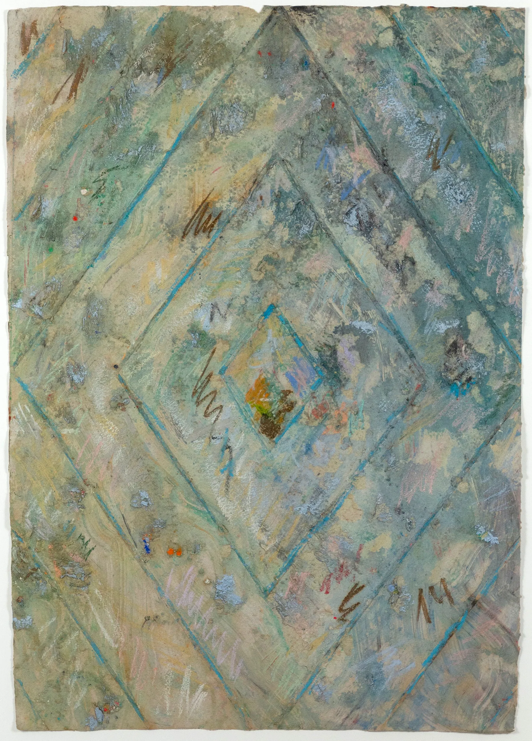 KENNETH NOLAND "BRAVO PISTACHIO" MONOTYPE, 1983