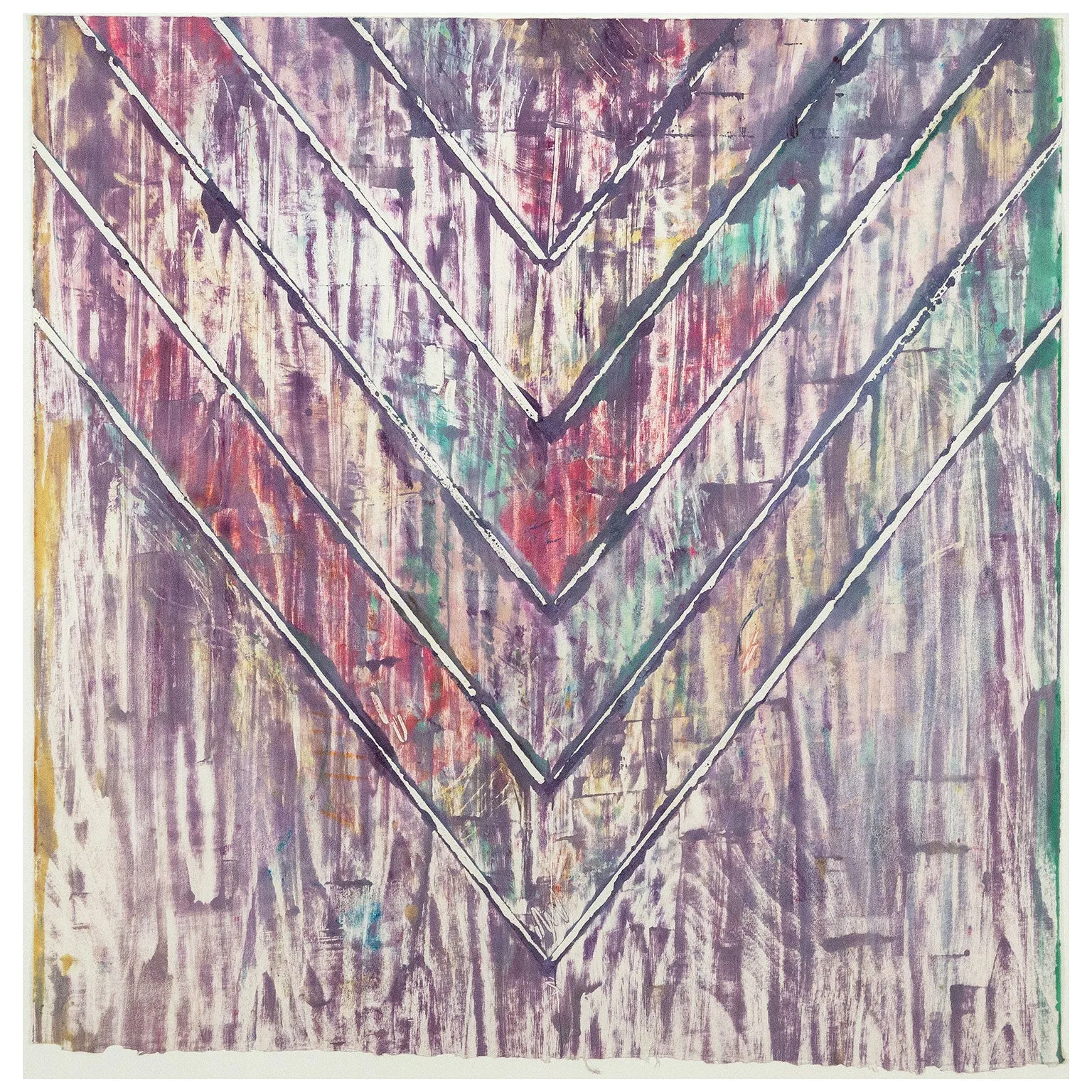 KENNETH NOLAND "CHEVRON MONOTYPE", 1983