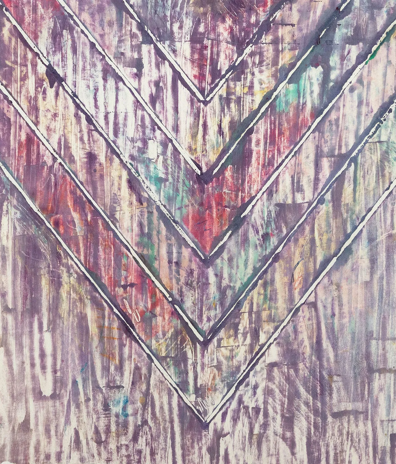 KENNETH NOLAND "CHEVRON MONOTYPE", 1983