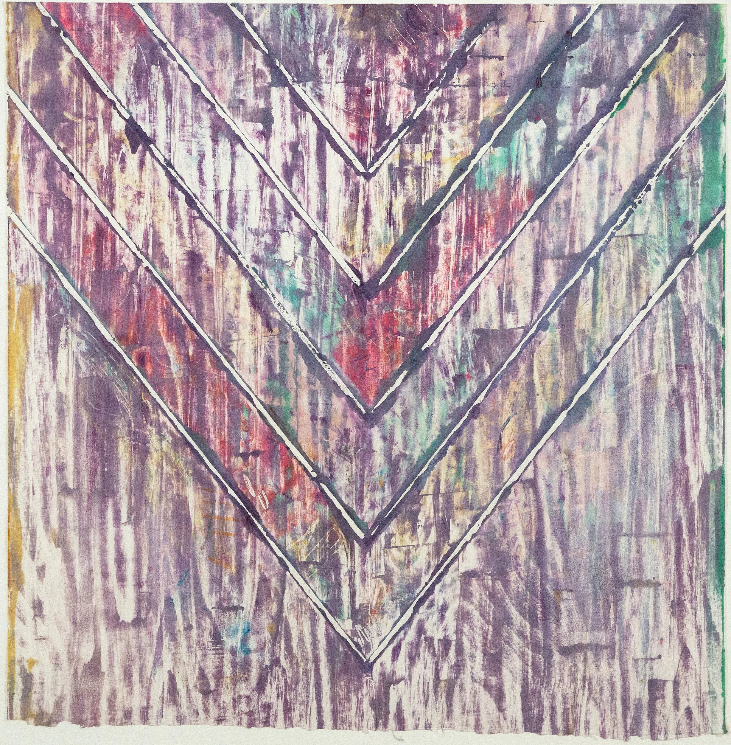 KENNETH NOLAND "CHEVRON MONOTYPE", 1983