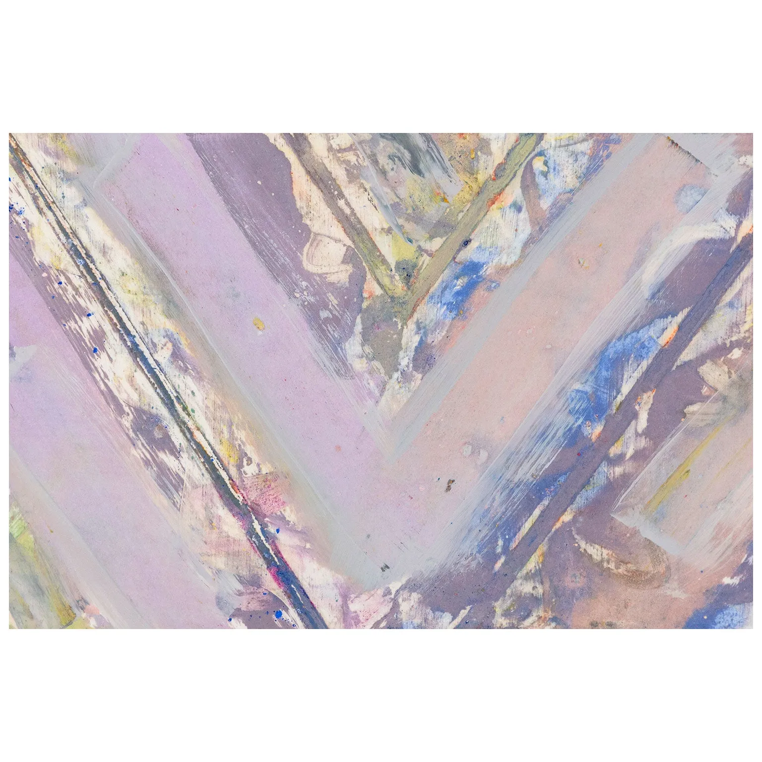 KENNETH NOLAND "VIOLET CHEVRON" MONOTYPE 1983