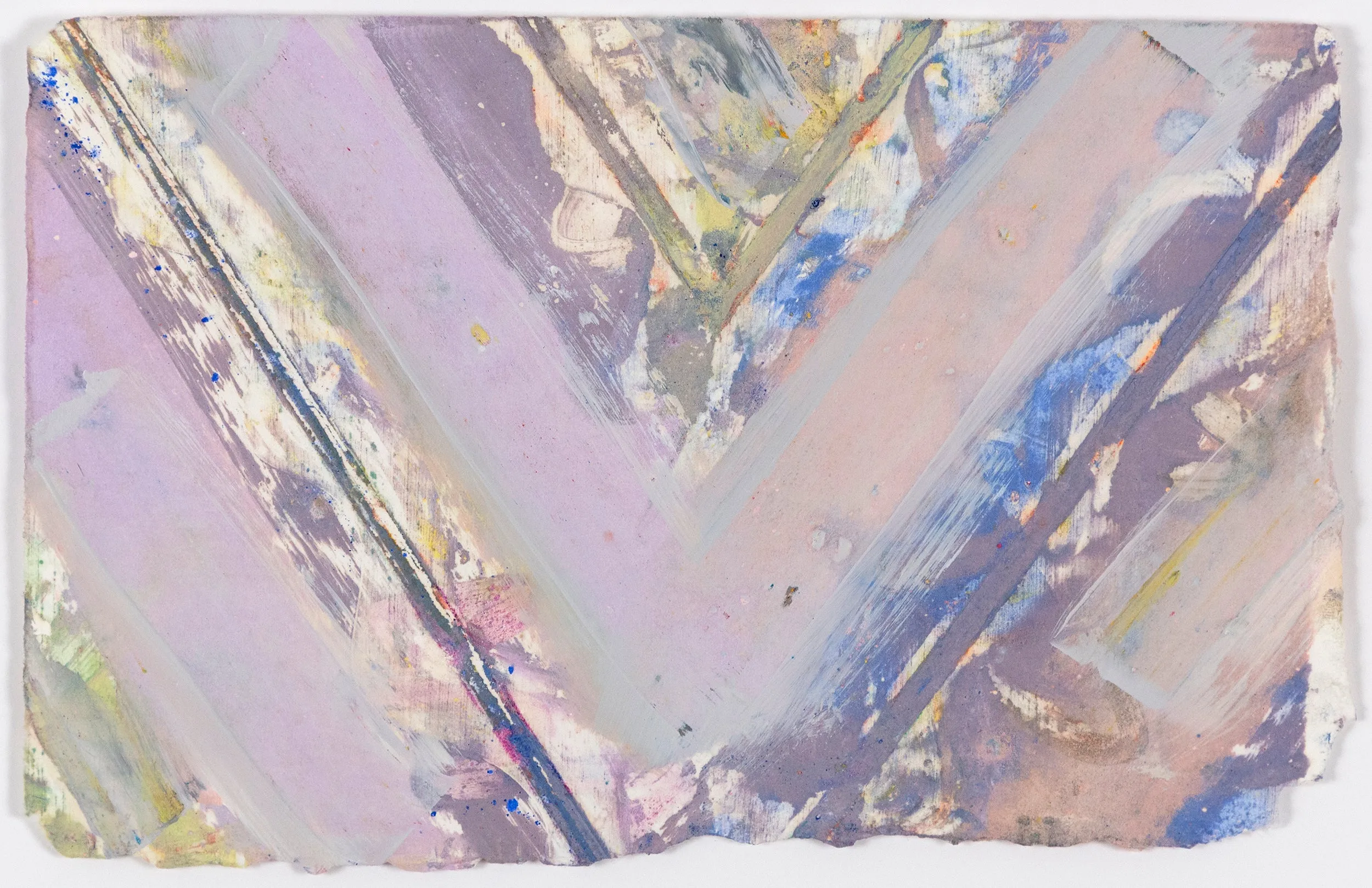 KENNETH NOLAND "VIOLET CHEVRON" MONOTYPE 1983