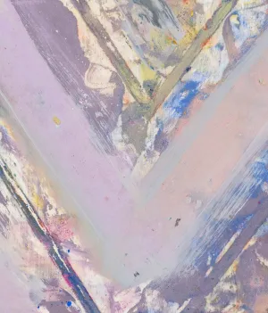 KENNETH NOLAND "VIOLET CHEVRON" MONOTYPE 1983