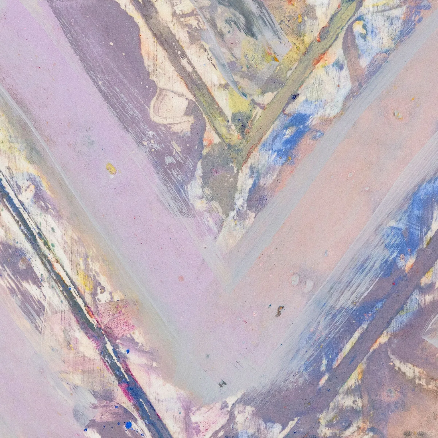 KENNETH NOLAND "VIOLET CHEVRON" MONOTYPE 1983