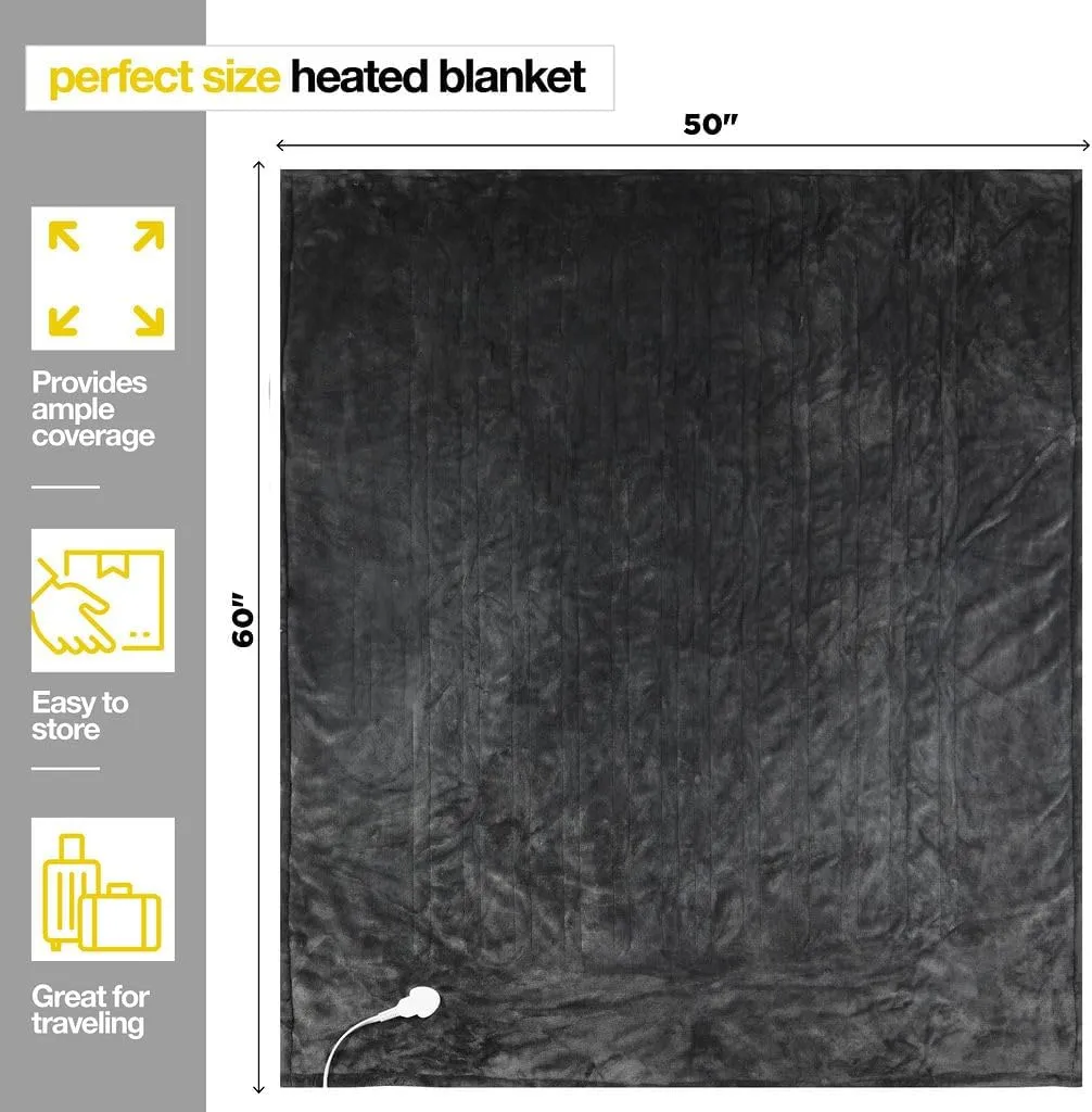 King Heated Blanket, Machine Washable Extremely Soft & Comfortable Electric Blan