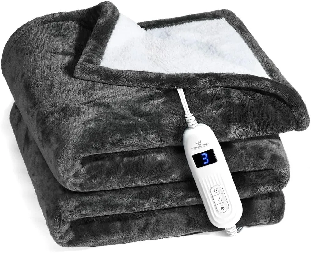 King Heated Blanket, Machine Washable Extremely Soft & Comfortable Electric Blan