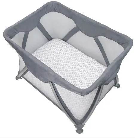 Kushies Playpen Sheet - Grey Ornament