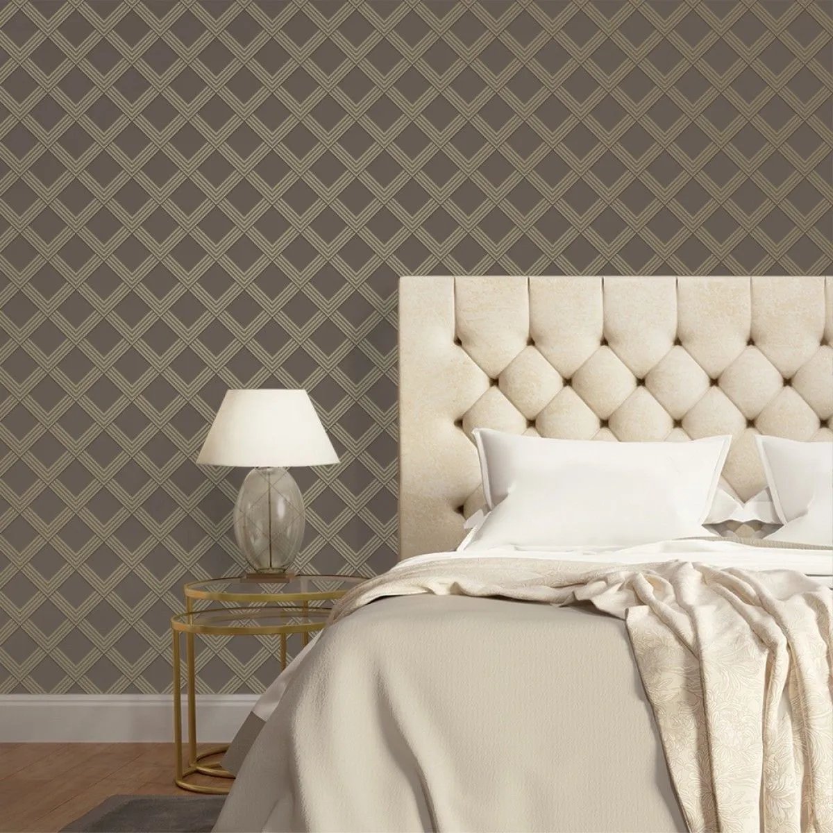 Layered Love Bronze Metallic Champagne IM469 Self-Adhesive Wallpaper