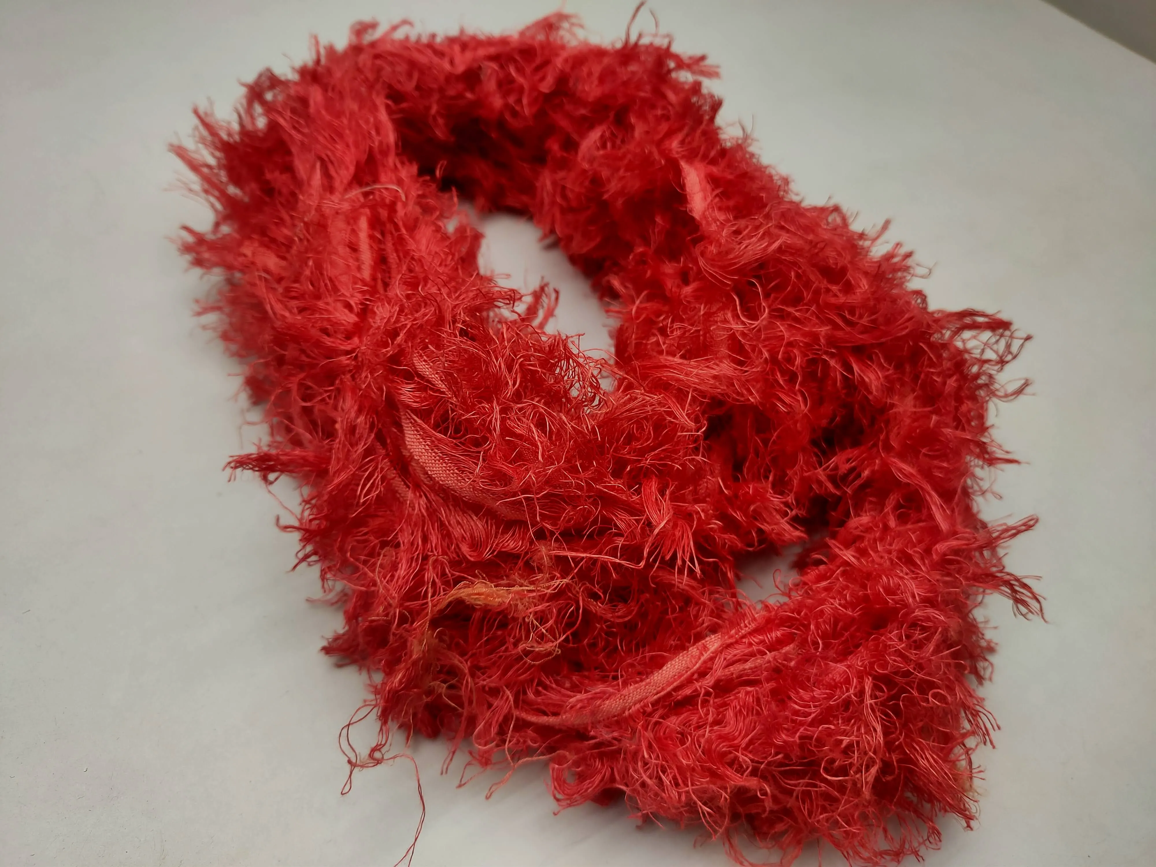 Linen Fuzzy Ribbon - Brick