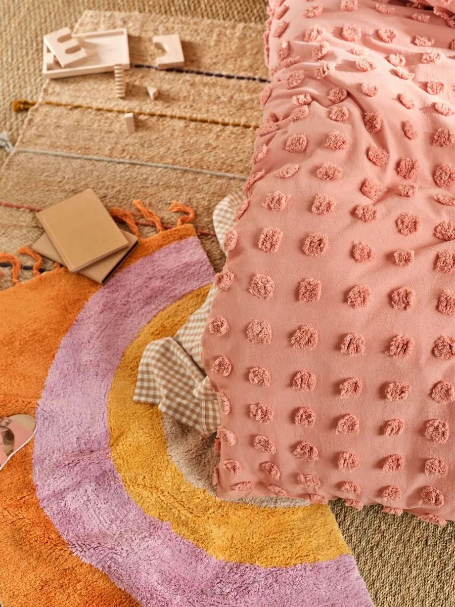 LINEN HOUSE HAZE ROSETTE QUILT COVER SET