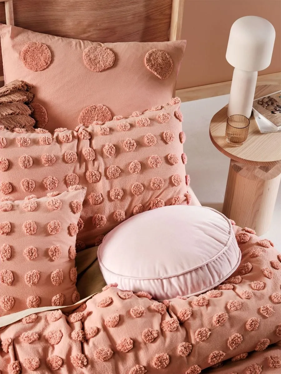 LINEN HOUSE HAZE ROSETTE QUILT COVER SET