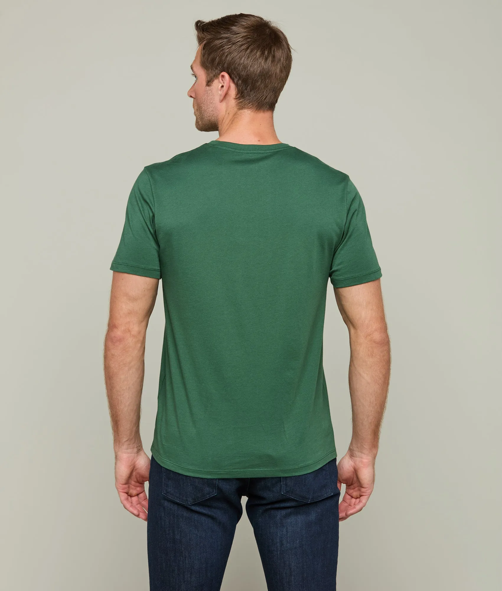 Lucchese Crew Neck Tee :: Loden Green