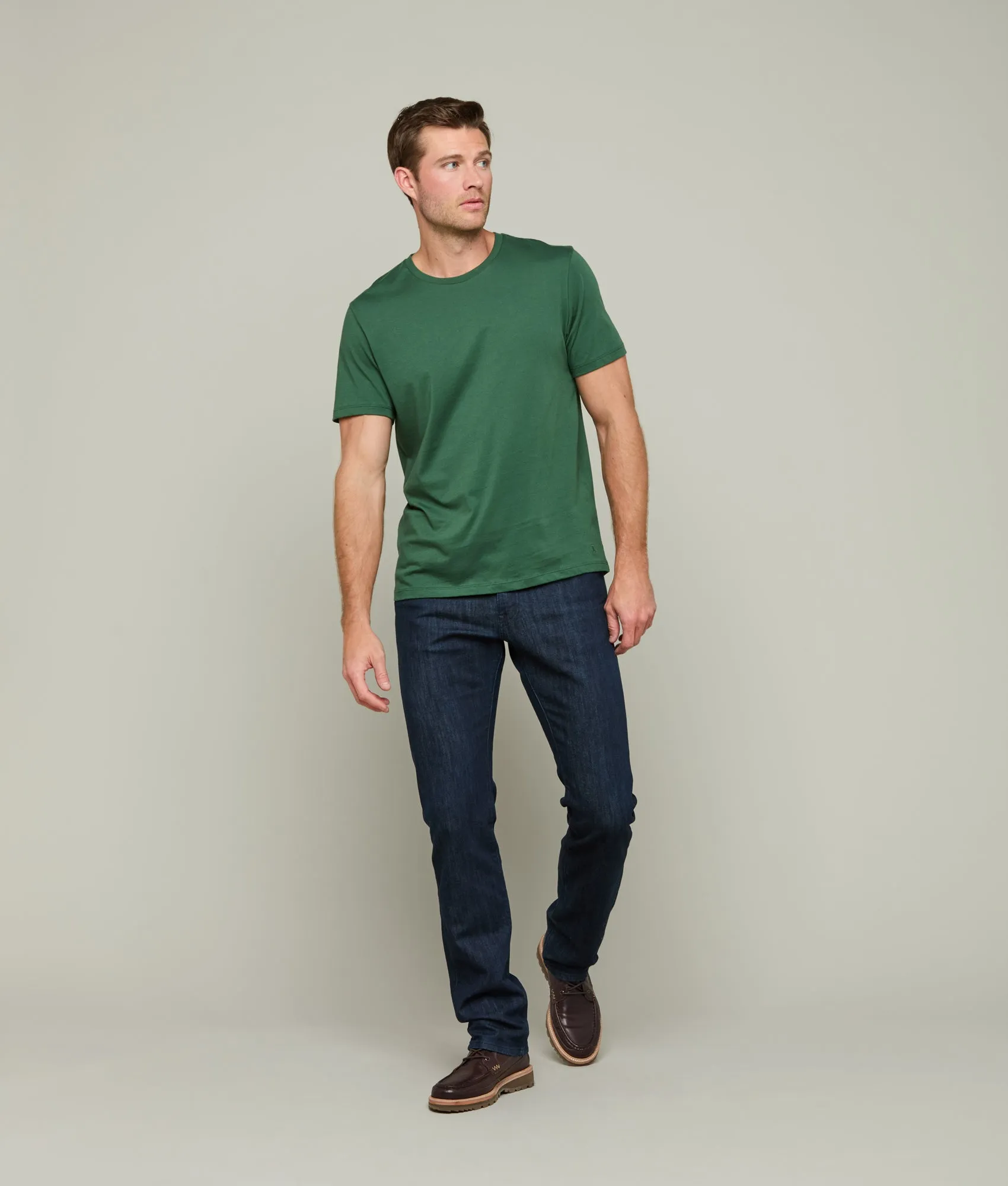 Lucchese Crew Neck Tee :: Loden Green