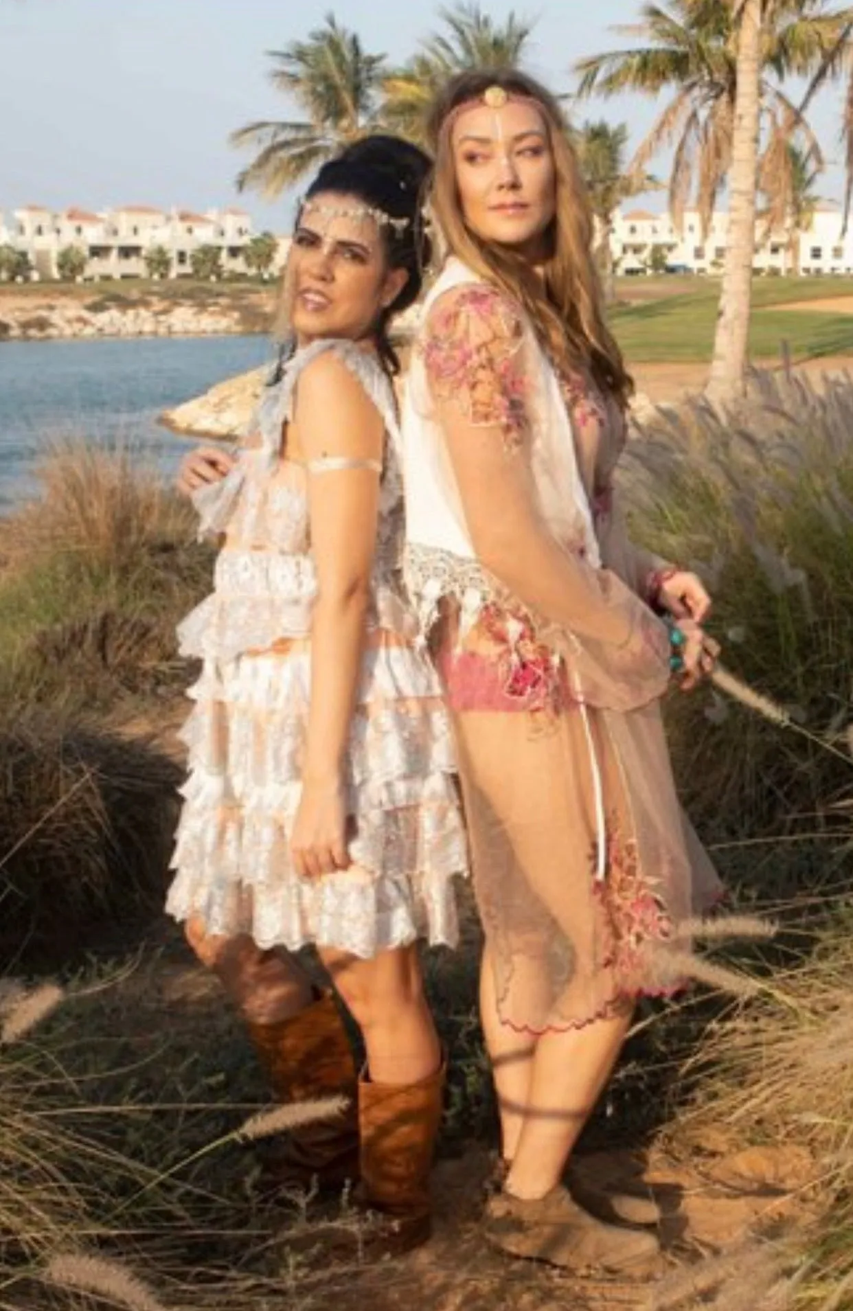 Luxurious laser cut, embroidered dress