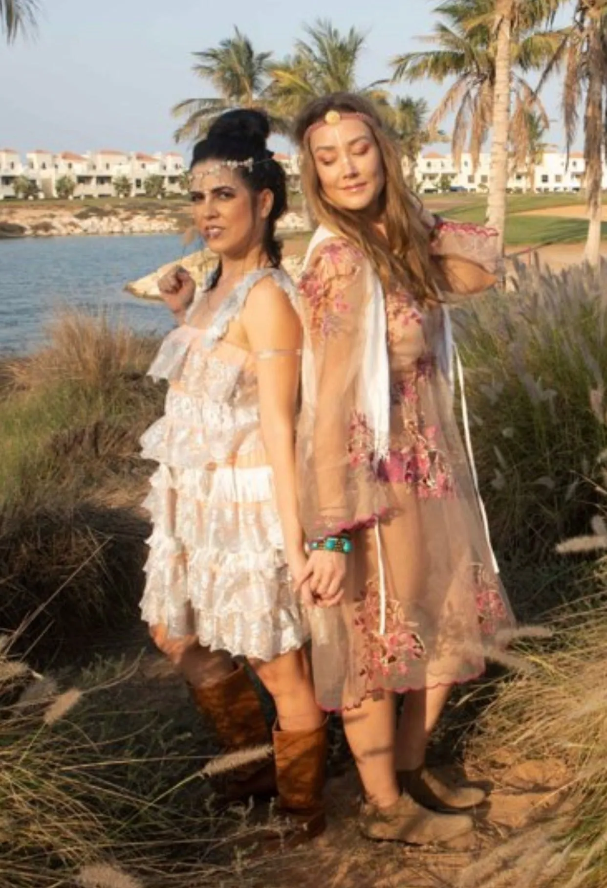 Luxurious laser cut, embroidered dress