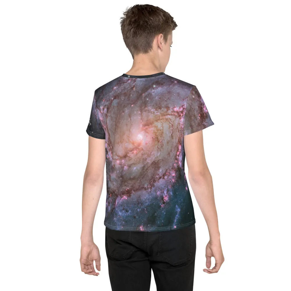 M83 Spiral Galaxy by Hubble Kids T-Shirt (Toddler–Teen)