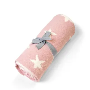 Mamas & Papas Chenille Blanket - Pink Star