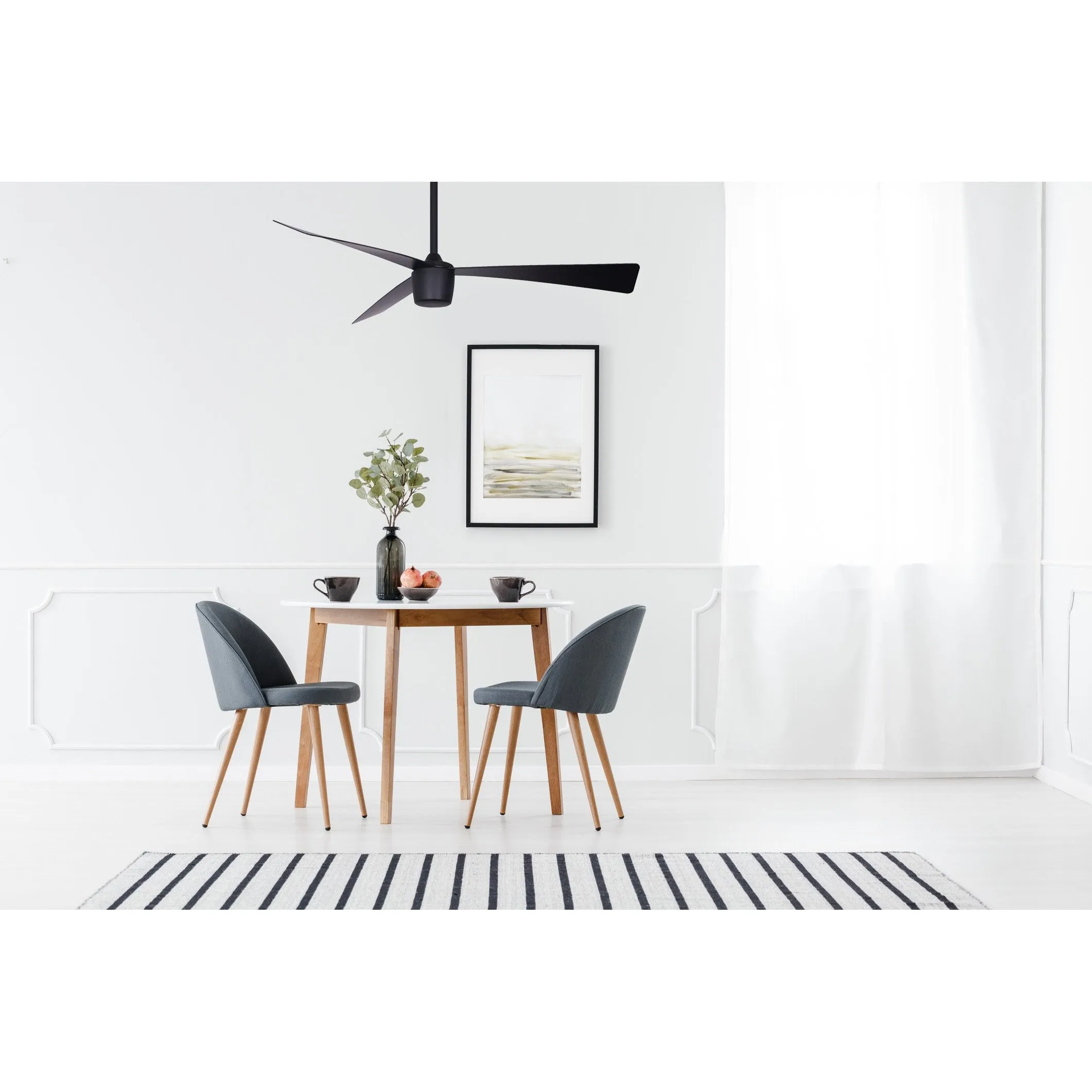 Matte Black Star 7 Ceiling Fan 52" With Led light and Remote