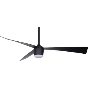 Matte Black Star 7 Ceiling Fan 52" With Led light and Remote