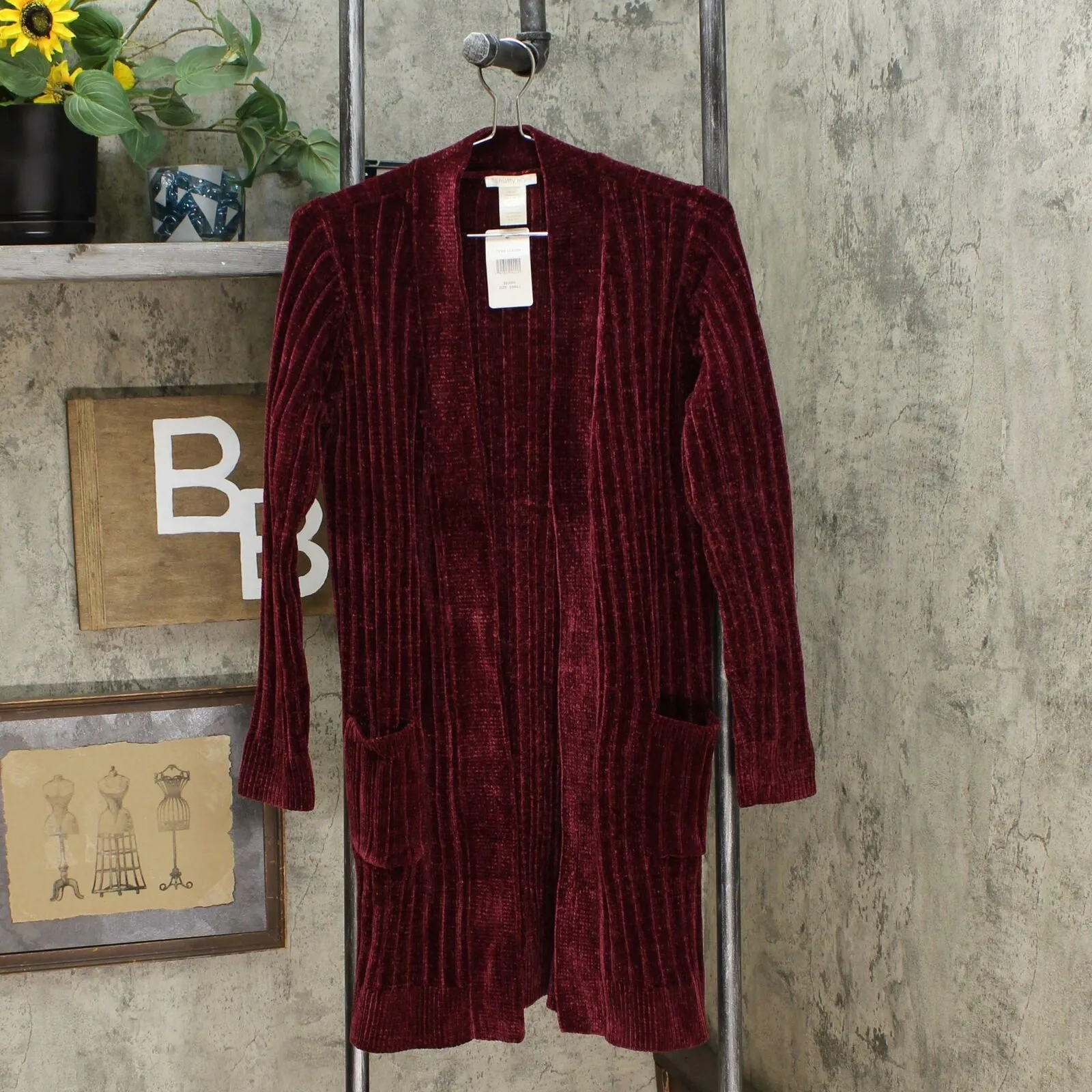 Matty M Women's Chenille Duster Cardigan Sweater