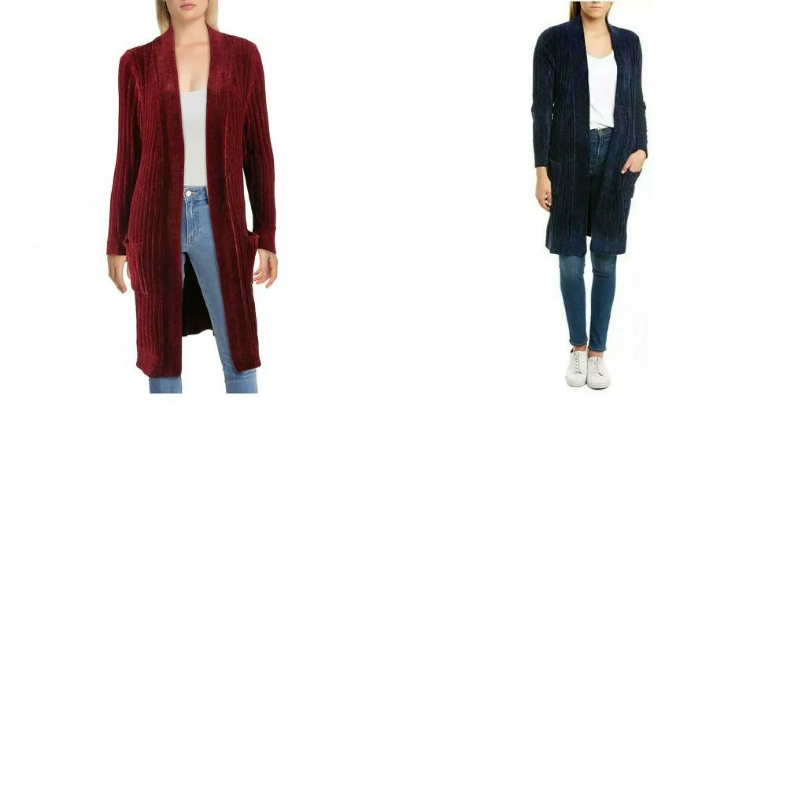 Matty M Women's Chenille Duster Cardigan Sweater
