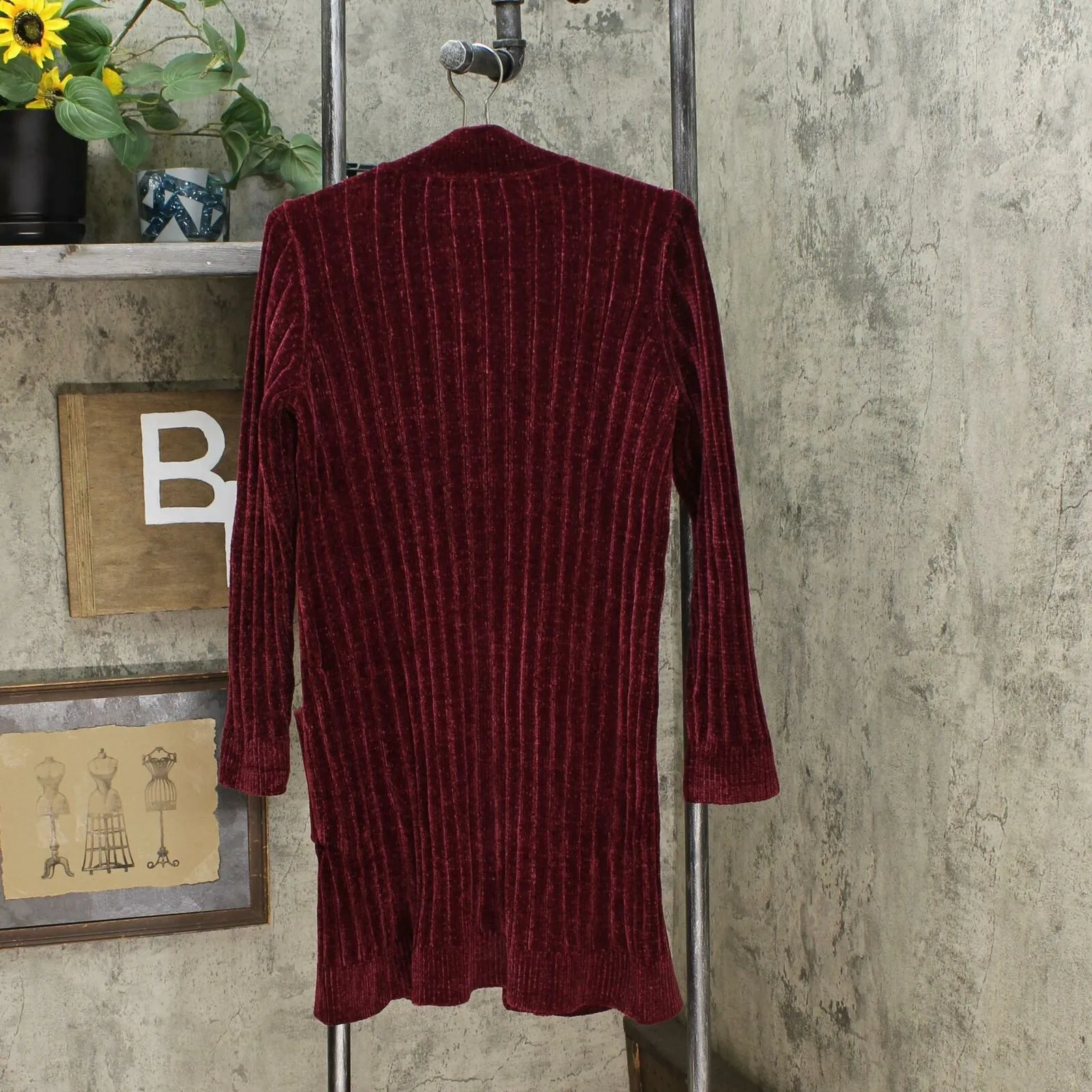 Matty M Women's Chenille Duster Cardigan Sweater
