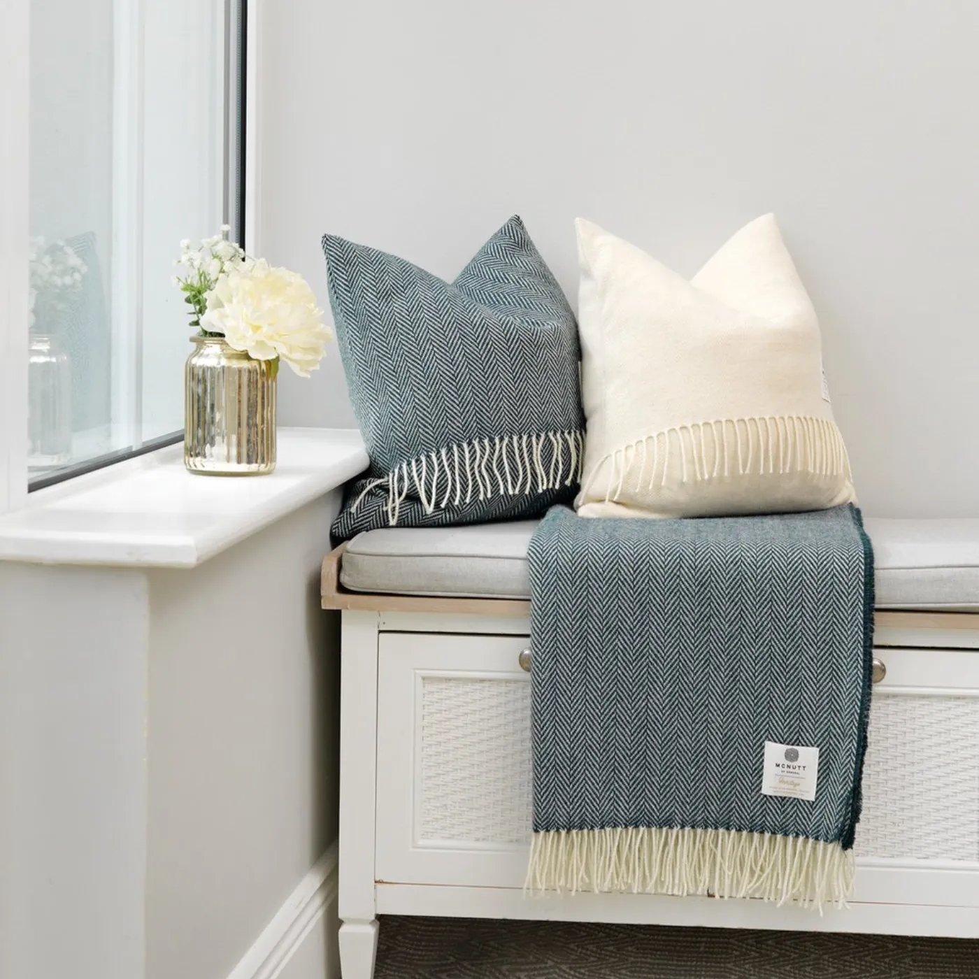 McNutt Heritage Spruce Herringbone Throw