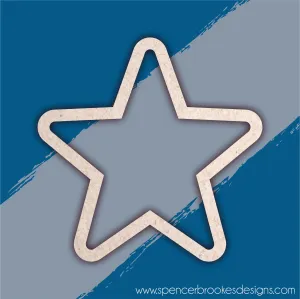 MDF Star Outline Shape