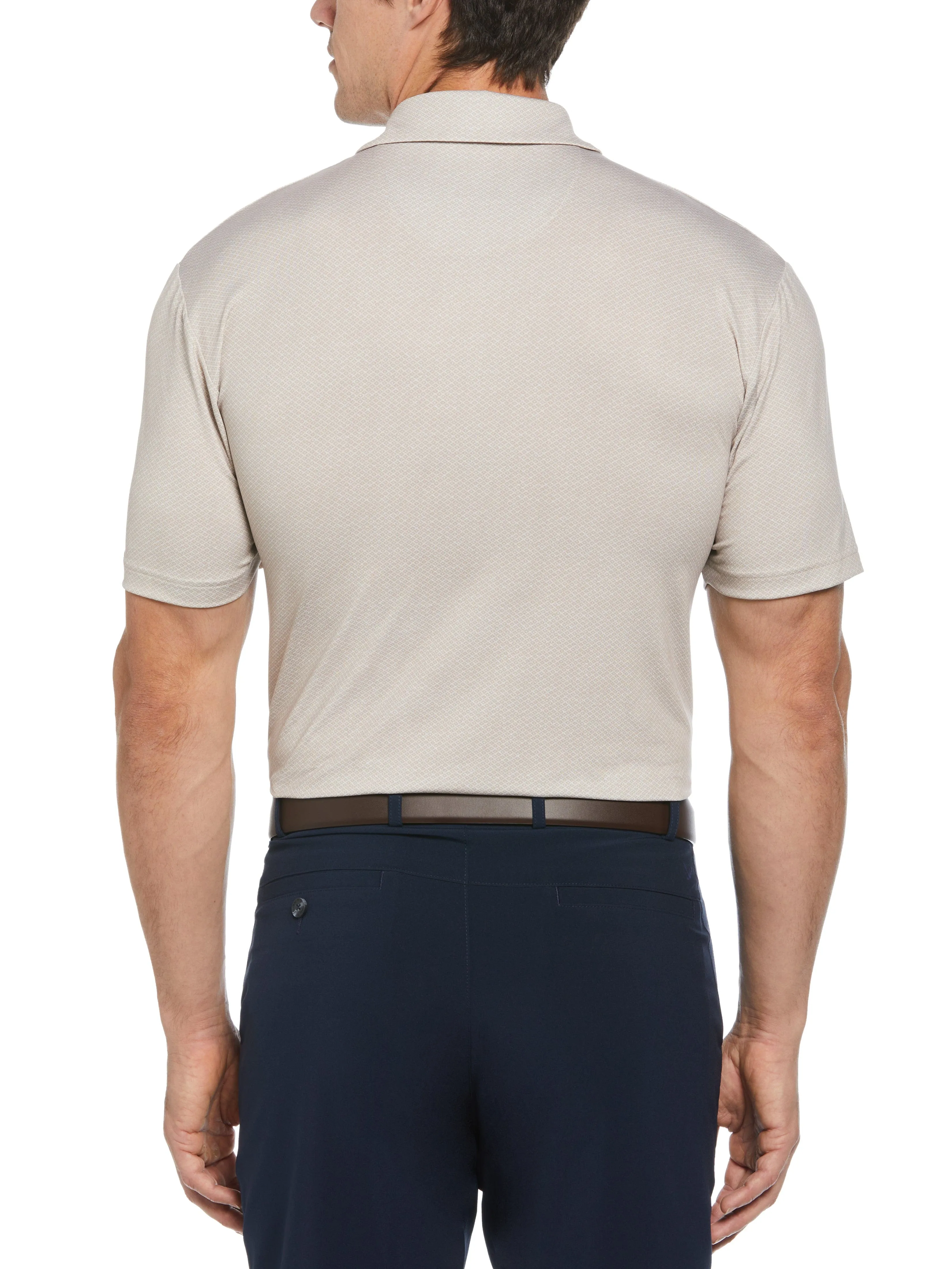 Men's Heather Geo Print Golf Polo