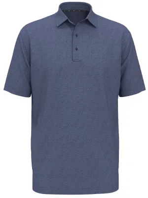 Mens Heather Geo Print Golf Polo