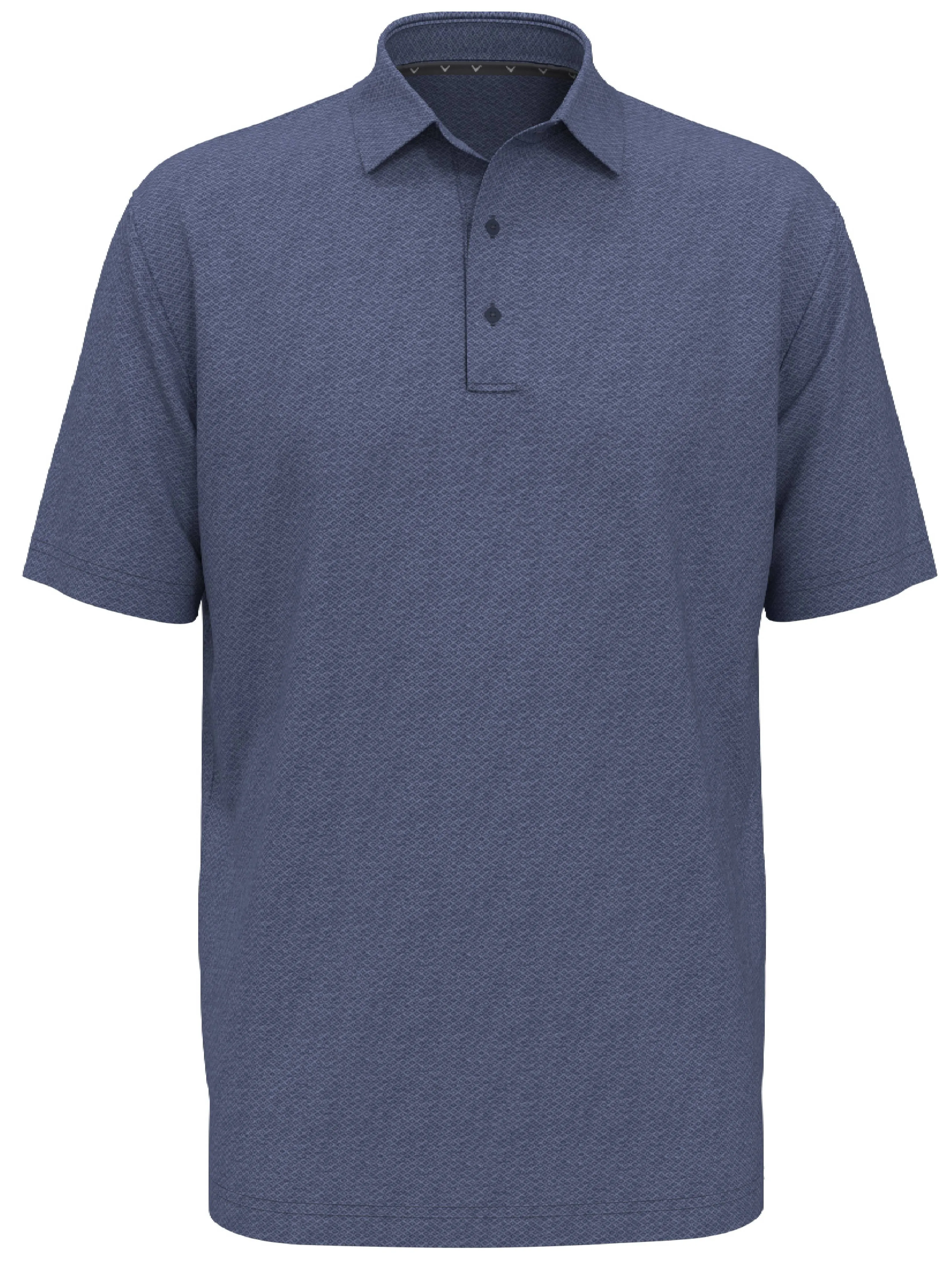 Mens Heather Geo Print Golf Polo
