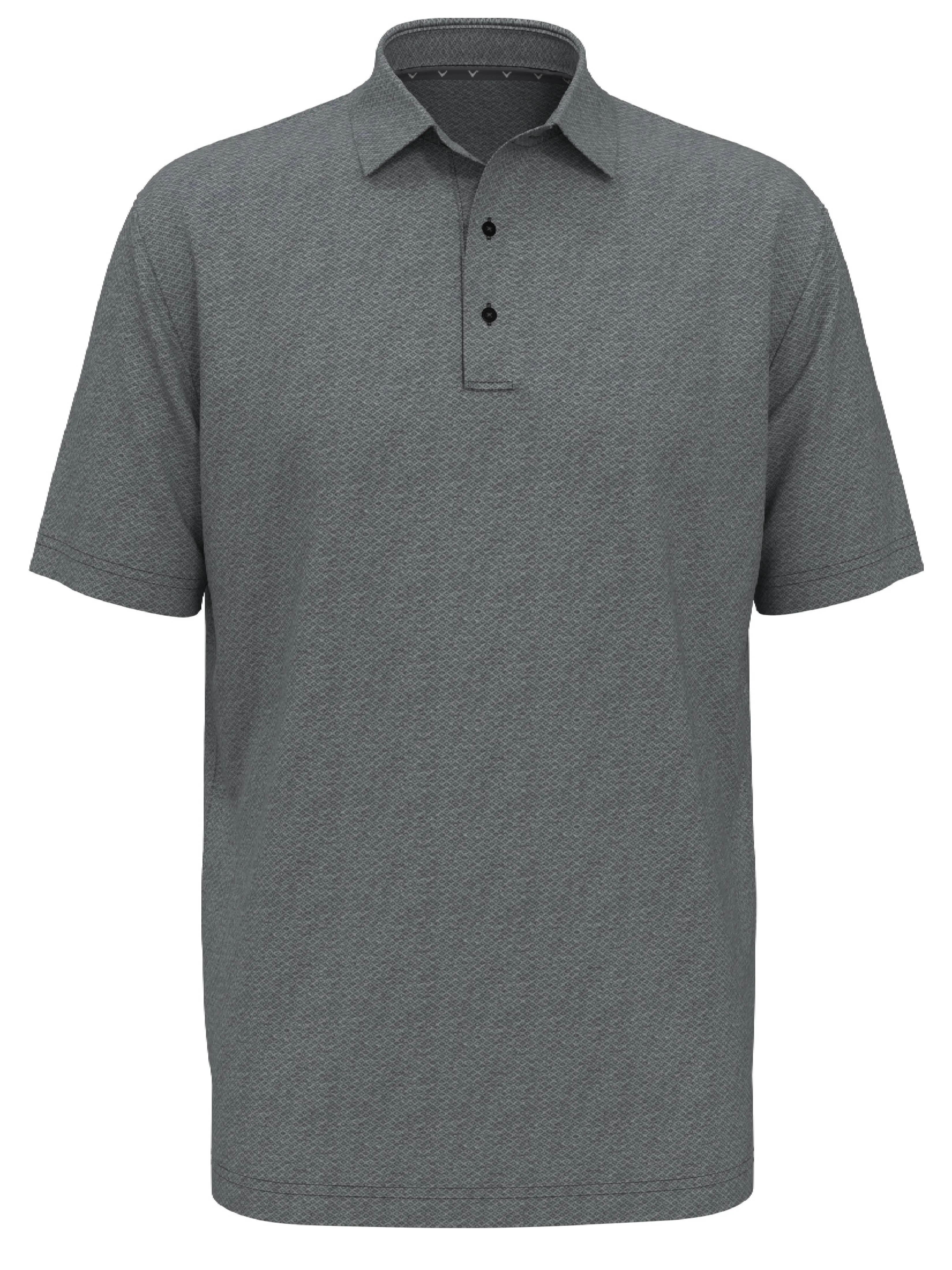 Mens Heather Geo Print Golf Polo