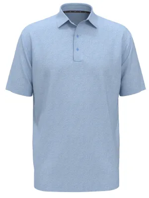 Mens Heather Geo Print Golf Polo